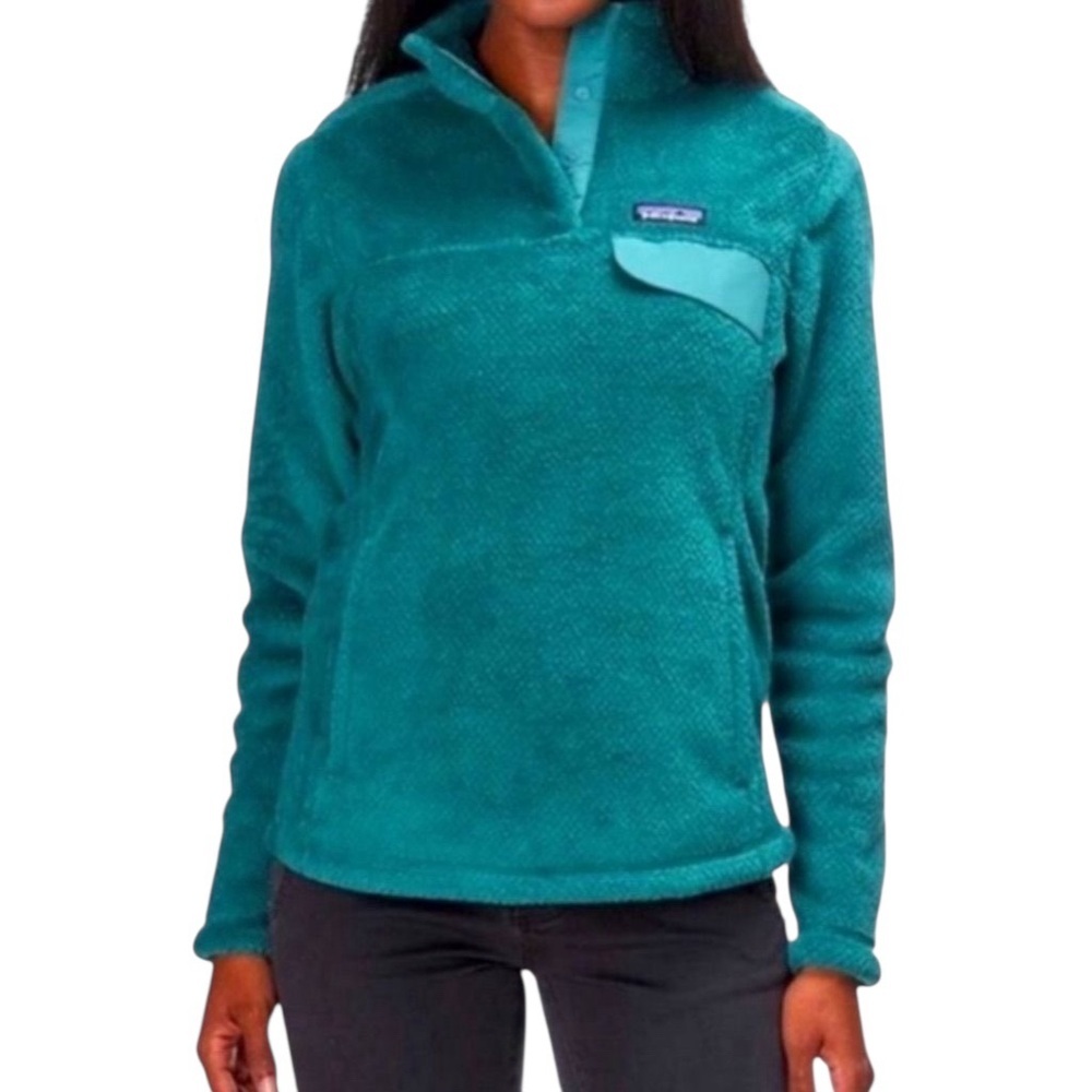 Patagonia Women’s Re-Tool Snap-T Polartec Teal Fleece Pullover XXS